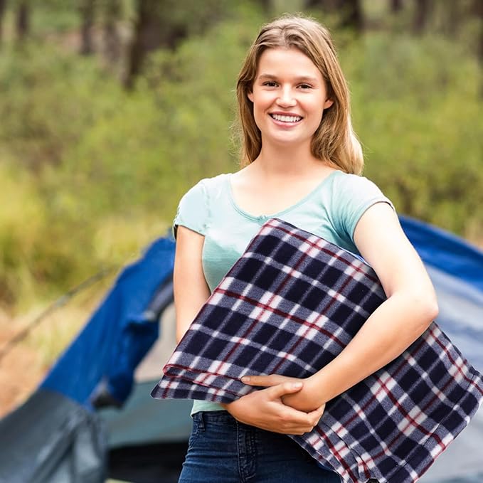 ABOOFAN Lightweight Adult Portable Outdoor Camping Sleeping Sack Blanket for Hiking Picnic Noon Break with Foldable Design and Warm Fleece Liner Compact and Easy to Carry