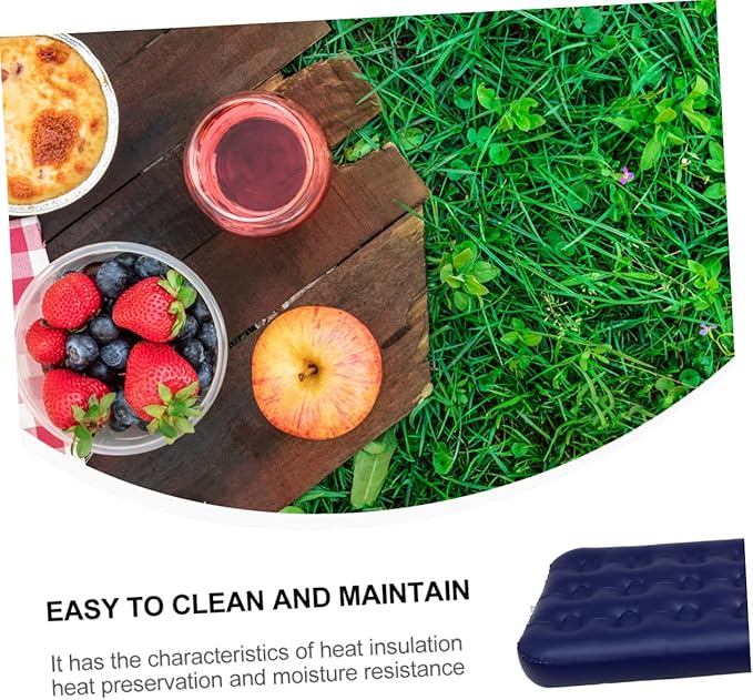 1Pc Inflatable Camping Air Mattress Bed Foldable Single Cushion for Outdoor Use Durable Sleeping Mat with Honeycomb Design for Travel and Easy Storage