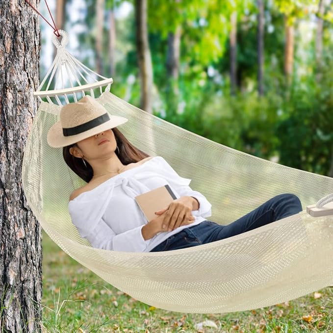 Outerman Camping Hammock290 * 150cm(Max 550lb) Breathable Durable Portable Hammocks with Accessories Perfect for Outdoor/Indoor Patio Backyard etc.