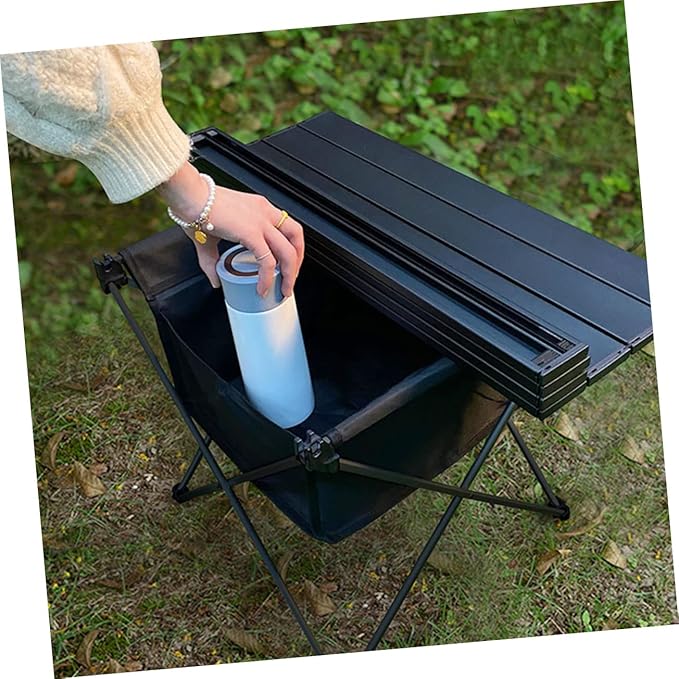 POPETPOP Portable Folding Table for Camping Outdoor Quick Setup Lightweight Aluminum Compact Storage