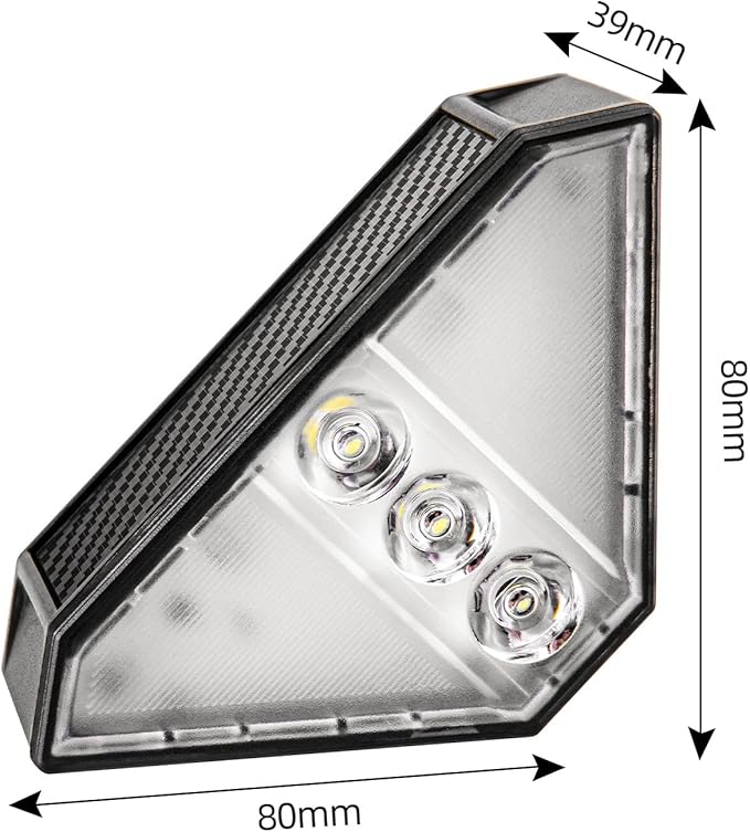 Solar Stair Lights Solar Step Lights Outdoor Waterproof IP65 Outdoor Light Decor for Garden Stair Deck Front Step Front Porch and Patio (Warm Light-4pack)