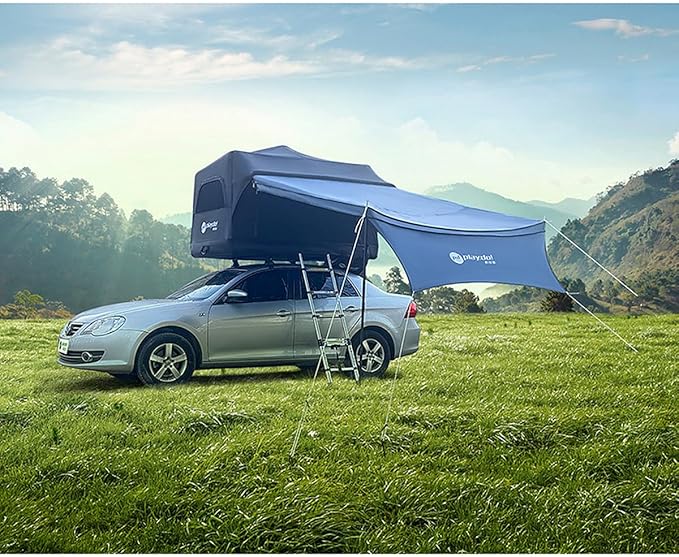 UNISTRENGH Waterproof Inflatable Car Rooftop Tent Lightweight Portable Family Outdoor Camping Roof Top Tent for SUV Jeep Cars