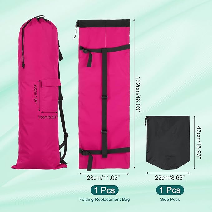 PATIKIL Foldable Camp Chair Replacement Bag Camping Chairs Folding Chair Carry Bag with Adjustable Shoulder Strap for Outdoor Camping Fishing Storage Rose Red