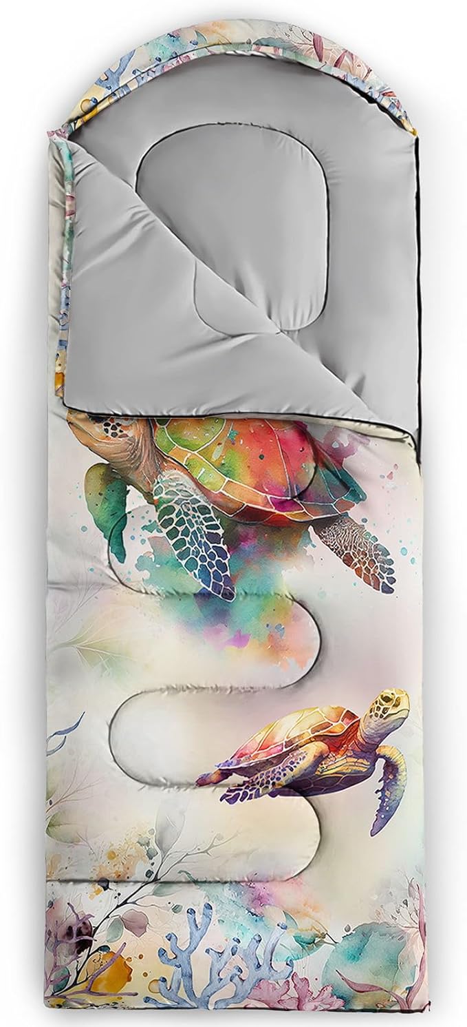 Kids Sleeping Bag for Boys GirlsBasketball Print-Lightweight Warm Portable Outdoor Indoor-Waterproof Cold Weather Resistant Sleeping Bag for Camping Hiking