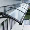 Awning for Door Entrance Aluminum Bracket Polycarbonate Board Exterior Awnings 60x220cm/24x87in 100x160cm/39x63in for Sun Shutter Rain Snow Protection(100x180cm/39x71in)