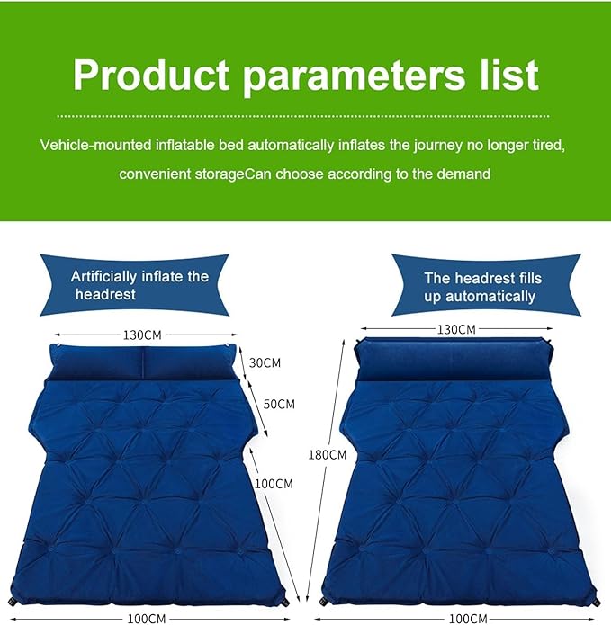 Car Air Mattresses with Pillow for Toyota FJ Cruiser 2007-2023 Folding Inflatable Trunk Rear Seat Pad SUV Travel Portable Outdoor Camping Sleeping Bed AccessoriesOrange