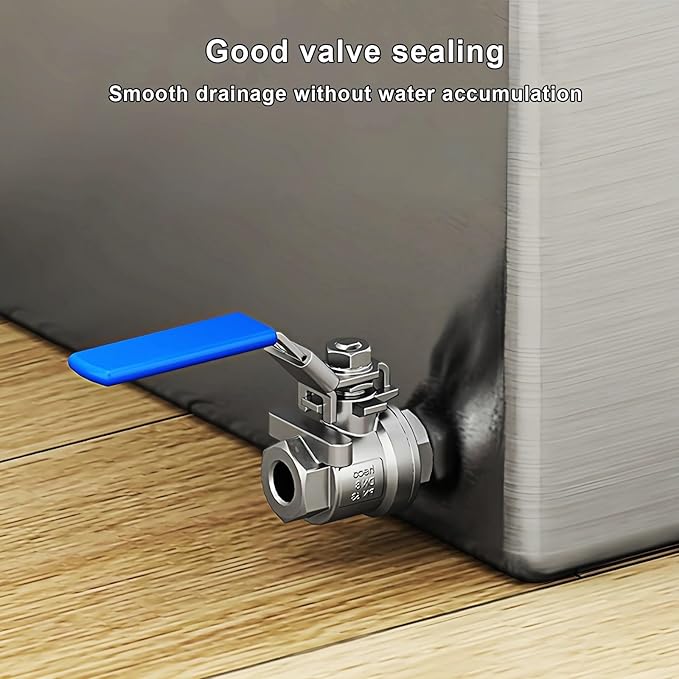 Large Stainless Steel Water Drain Pan 90x60x10cm - Durable Drip Tray with Outlet for Air Conditioners Oil Storage &amp Plant Germination - Versatile &amp Long-Lasting Solution