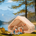 4-6 Person Inflatable Tent with PumpGlamping Tents for 4-6 Person Easy Setup 4 Season Waterproof Outdoor TentWaterproof Luxury with 2 Mesh Window.