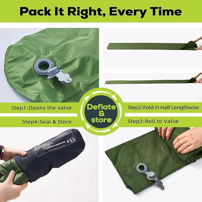 Gear Doctors® Ether 17.5oz Ultralight Camping Sleeping Pad – Backpacking Air Mattress – Camping Mattress Pad – Compact Inflatable Sleeping Mat for Backpacking Comfortable Outdoor Hiking Tent Travel