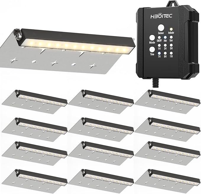 HIBOITEC Hardscape Lighting with 65W Transformer Low Voltage Step Lights 7 Inch LED Retaining Wall Lights IP67 Waterproof for Outdoor Patio Pathway Stairs Landscape Steps AC/DC 12-24V 2700K 12Pack