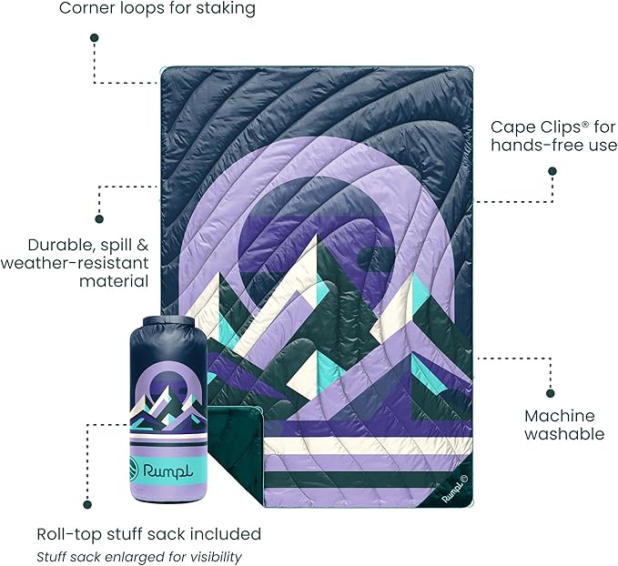 Lavender Peak Eclipse Original Puffy Blanket by Rumpl