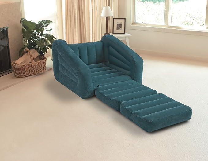 Intex 68565EP Pull-Out Chair Inflatable Bed 42 X 87 X 26 Twin (Colors May Vary)