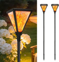 Upgraded Extra-Tall Solar Lights Outdoor 2 Pack Flickering Flame Solar Torch Lights with 61Tall &amp Super Larger Size Solar Flame Lights Waterproof Tiki Torches for Outside Garden Patio Yard Path