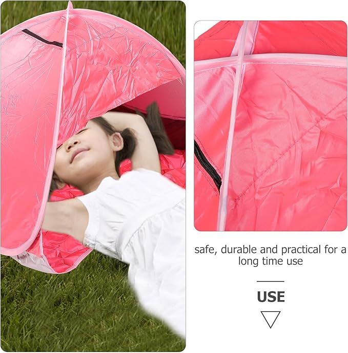 Instant Pop-Up Beach Tent Portable Sunshade Shelter Foldable Camping Hiking Tent with UV Protection Large Red for Travel and Picnic Outdoors