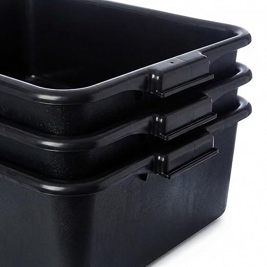 Carlisle FoodService Products 4401103 Comfort Curve Bus Box/Tote Box 7 Deep Black