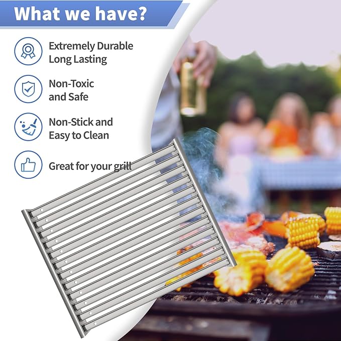 FM4107 Stainless Steel Grill Grates for TEC G-Sport Gas Grill2 Pack Cooking Grid for TEC Grill Parts ﻿