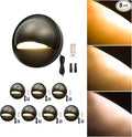 Gardenreet Low Voltage Deck Lights - Solid Brass Landscape Step Lights LED 12V Hardwired IP65 Waterproof Bronze Round for Stair Wall Yard with 3W 270LM Dimmable Warm &amp Neutral White G4 Bulb 8 Pa