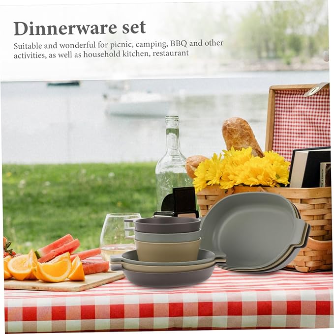 KICHOUSE Portable Camping Bowl Snack Bowls for Side Dishes Outdoor Serving Dishes Light Easy to Clean Plastic Dinnerware