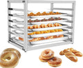 6-Tier Multi-Functional Stainless Steel Pan Rack Stainless Steel Baking Tray Racks Kitchen Bakery Rack Suitable for 18.11 * 11.02inch Baking Trays Grills Plates (6-Tiers)