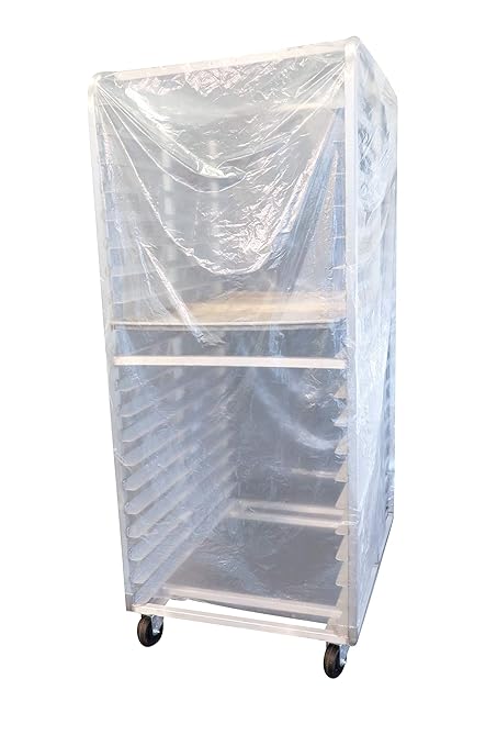 Double Disposable Rack Covers Heavy Duty Bun Rack &amp Food Cover 41” X 30” X 77” for Industrial &amp Commercial Use 150 Bags Per Roll