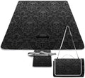 Gothic Skulls Damask Style Black White Waterproof Outdoor Picnic Blanket Sandproof Beach Mat for Camping Hiking Grass Travelling
