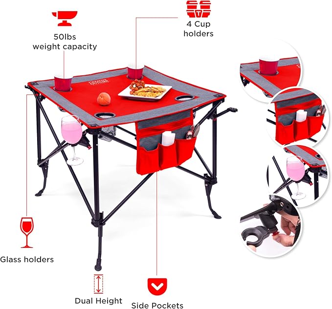 Creative Outdoor Folding Wine Table | Portable | Camping Beach Picnic &amp Patio
