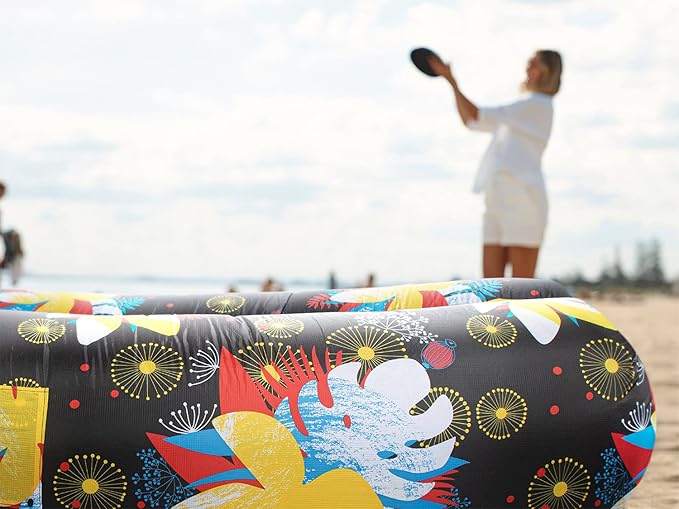 WEKAPO Inflatable Couch Air Lounger Chair - Camping &amp Beach Accessories Portable Blow up Sofa for Hiking Lawn Indoor/Outdoor Movies &amp Music Festivals. Lightweight and Easy to Set Up Air Ham