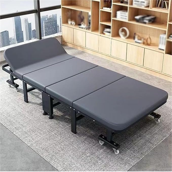 Camping CotPortable Outdoor Sleeping CotFolding Camping Cot Bedfor Camping W/Soft Pad Carry Bag for Home Office Nap Beach Travel