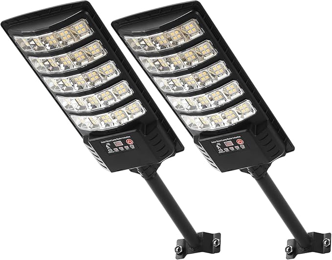 Solar Motion Lights Outdoor Super Bright IP67 Waterproof Security Light 3 Modes Flood Light for Garden Yard Pathway Zero Wiring (2 Pack)