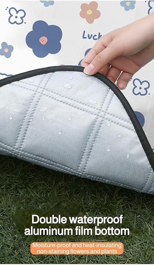 lilaBelle] Thick Picnic Mat【Waterproof Camping Blanket】 Oxford Cloth with PVC Backing Portable Outdoor Cover for BBQ Spring Outing Festival Beach Party Essentials Style G
