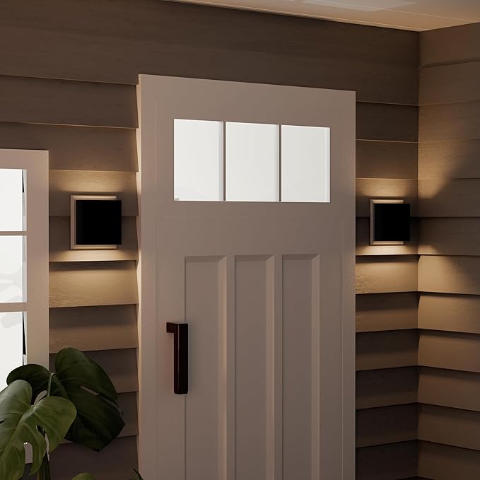 Modern LED Wall Sconce Outdoor Up Down Wall Lamp Black Aluminum Waterproof Wall Lights Exterior Light Fixtures 450LM 3000K Hallway Wall Lighting for Porch Front Door Garden Yard Patio