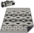 Boho Picnic Blankets Waterproof Foldable 80″X80″ Tribal Large Picnic Mat Outdoor Blanket for Grass Thick Beach Blanket Sandproof Picnic Accessories for Camping Party Park Patio Hiking