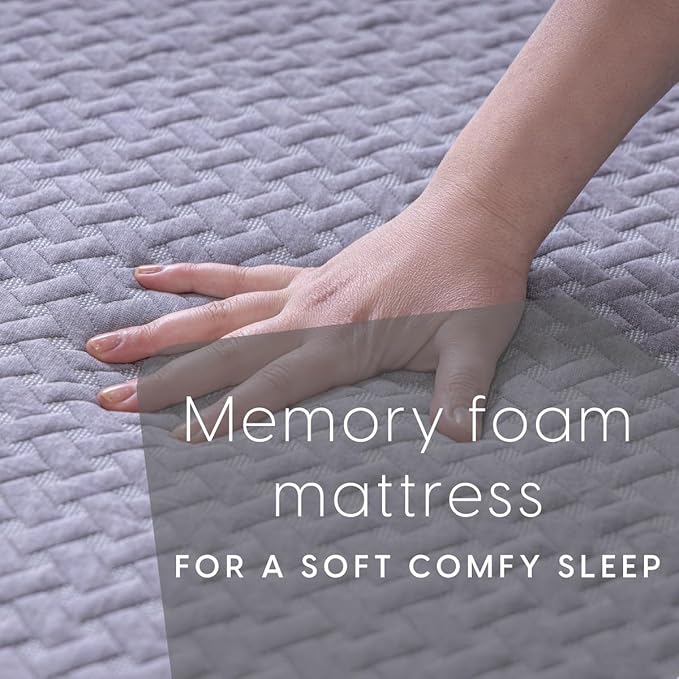 Milliard Camping Mattress Portable Memory Foam Roll Up Floor Mat/Pad for Travel or Home with Washable and Waterproof Cover + Free Carry Case Included (Twin Size - 75x36x3)