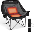 KingCamp Oversized XL Camping Chair Heavy Duty 500lbs Folding Couch for Adults Padded Large Comfortable Sofa Seat with Cooler Bag Cup Holder for Outdoor Sports Fishing Patio Lawn