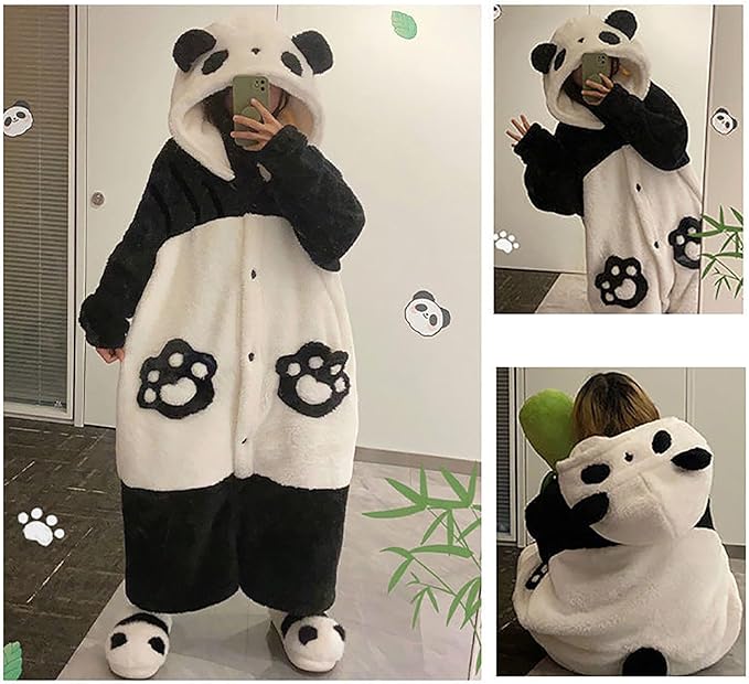 Warm one-piece blanket pajamas in autumn and winter cute shark capybara robe hooded coral velvet padded velvet home clothes.