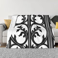 Fence Pattern 80x60 Printed Soft Fleece Blanket for Sofa Bed and Camping - Cozy Blanket for Travel Picnics Nighttime Use