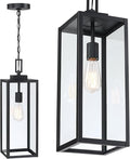 21.5 in Large Size Front Porch Pendant Light Fixture - Outdoor Hanging Light for Patio Entrance Porch Hanging Lantern Exterior Pendant Front Door E26 Base