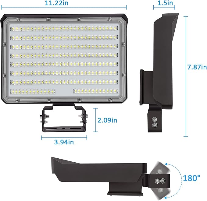 150W LED Outdoor LED Flood Light 21000LM 1500W Equivalent AC100-277V 5000K Daylight IP65 Waterproof Outdoor Sercurity Light for Landscape/Parking Lot