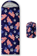 US Flag Sleeping BagAmerican Flag and Stars Camping Bag for Adults KidsStars Stripes Lightweight Warm Portable Outdoor Indoor-Waterproof Cold Weather Resistant for Camping Hiking Travelling