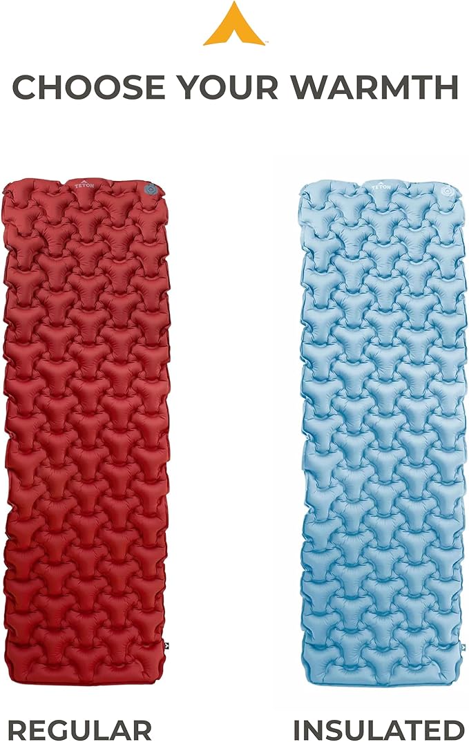 Teton Altos Inflatable Sleeping Pad Sleeping Mat for Camping Backpacking Hiking Budget Friendly and Durable