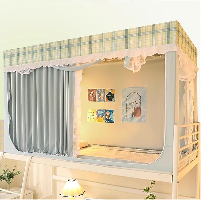 Folding Camping Cot for Adults Heavy Duty Outdoor Bed with Carry Bag Layer Travel Camp Cots Portable Cot Extra WideBunk Bed CurtainsPrivacy Shading Bed Canopy Frame Twin Top Bunk Bed Tent