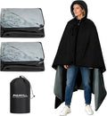 EULANT Large Wearable Camping Blanket with Crystal Velvet LiningWaterproof Windproof Warm Outdoor Camping Blanket