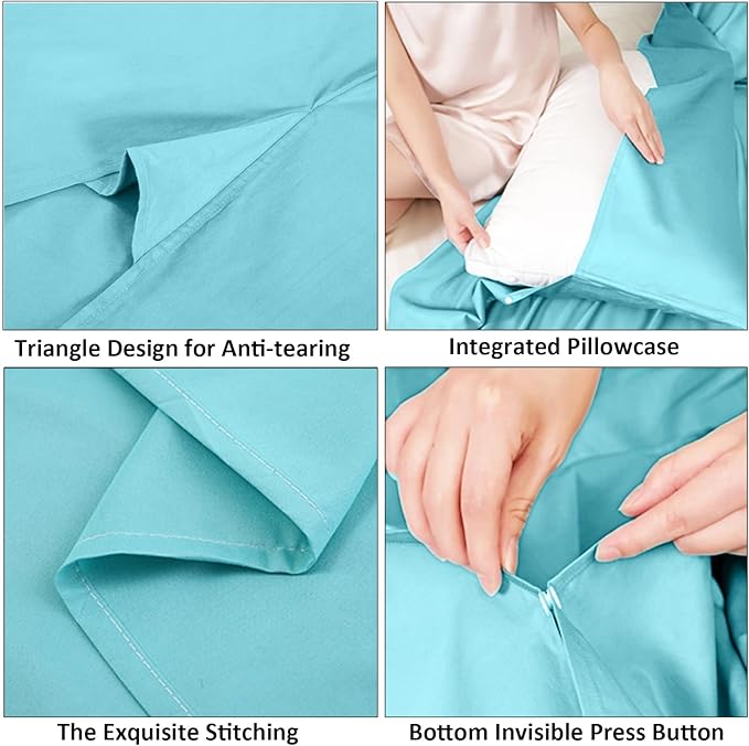 Sleeping Bag Liner Lightweight Portable Soft Travel and Camping Sheet with Compact and Carry Bag for Travel Hotel
