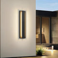 LamQee 18.5 Inch Modern Outdoor Wall Lights Exterior Lighting Fixtures 3000K 12W LED Contemporary Outdoor Wall Sconce Matte Black Outside Wall Mount Lights for House Garage Porch Patio Front Door