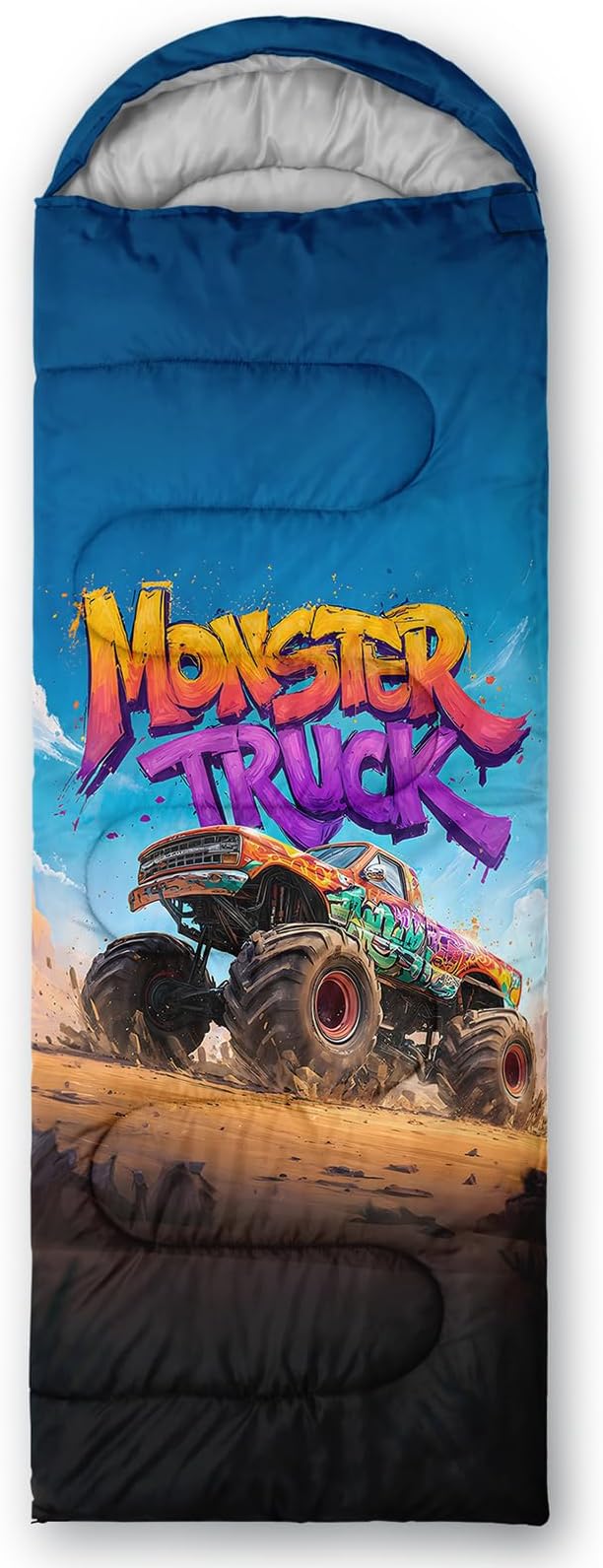 AILONEN Cartoon Car Sleeping BagsLightweight &amp Waterproof3 Season Warm &amp Cool WeatherCute Stars Printed Vehicles Transportation Sleeping Bags for BoysKidsAdults TravellingOutdoors