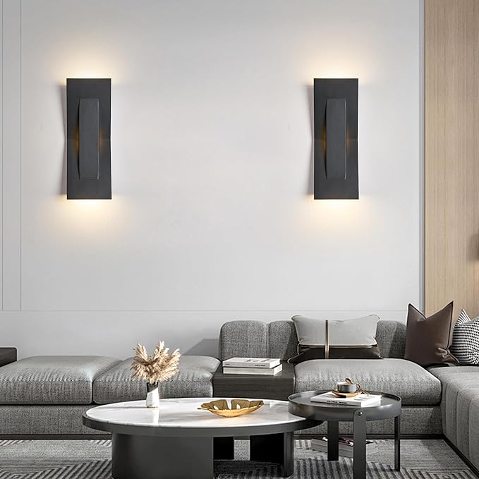 Modern Dimmable LED Up Down Wall Light120-277VCRI 90+2200LM 3000KIP65 Waterproof 10%-100% Dimmable for Commercial &amp Home Outdoor or Indoor 15 Inch Porch &amp Patio Wall Mount.