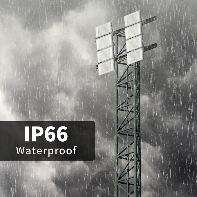 400W LED Flood Light 60000LM Super Bright Outdoor Security Lights UL Approved Plug with Wider Lighting Angle 6000K Daylight White IP66 WaterproofSuitable for All Outdoor venues