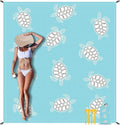 Beach Blanket Sandproof Baby Sea Turtle Beach Mat Sand Free Waterproof Large Picnic Blankets Lightweight Quick Drying &amp Portable Polyester Outdoor Blanket Seaside Essentials Must Have Accesorri