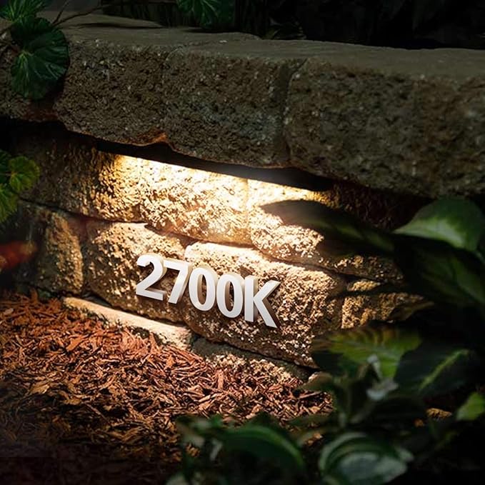 LED Hardscape Light 7 Inch 1.5W Deck Step Paver Wall Garden Pathway Lamp Warm White 2700K 12V Low Voltage AC/DC Outdoor IP65 Waterproof 10 Pack