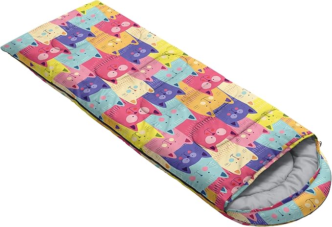 QOOMO Camping Sleeping Bags3 Season Warm &amp Cool WeatherLightweightWaterproof Sleeping Bags for Adults &amp KidsTravelingand OutdoorsCamping Gear Equipment